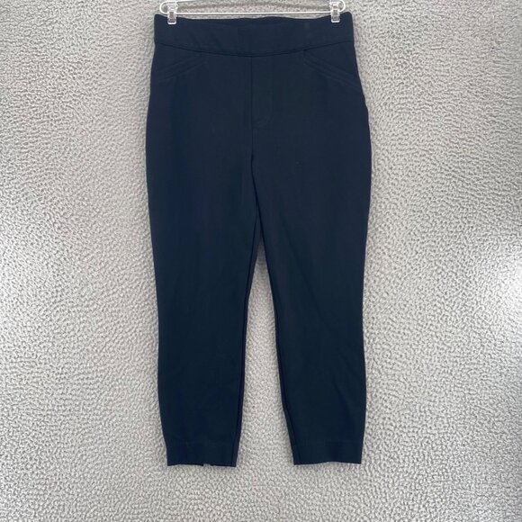 Spanx Pants Womens Large Black Leggings Pull On Stretch Slimming Everyday Casual - Picture 1 of 13